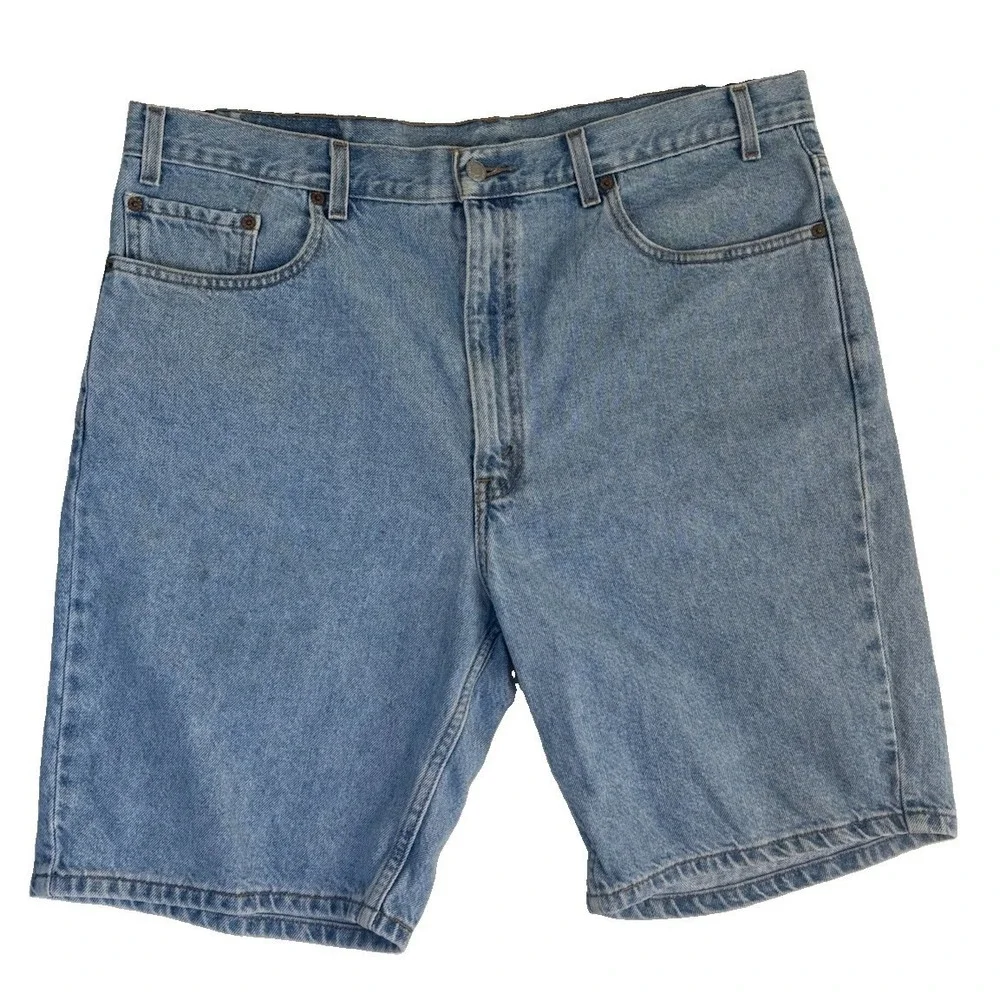 Vintage Levis 505 Shorts 40 Regular Fit Blue Jean Light Wash Jorts Y2K Dad 0850